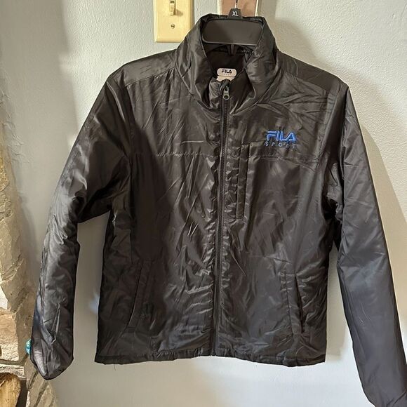Fila Sport Woman's Black Puffer Jacket Size Large - Picture 3 of 9